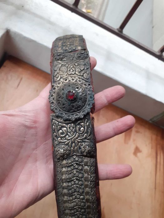 Стар автентичен възрожденски колан сребро сачан кованец