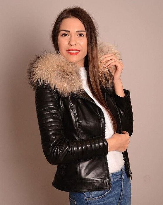 Кожено яке естествена кожа и косъм