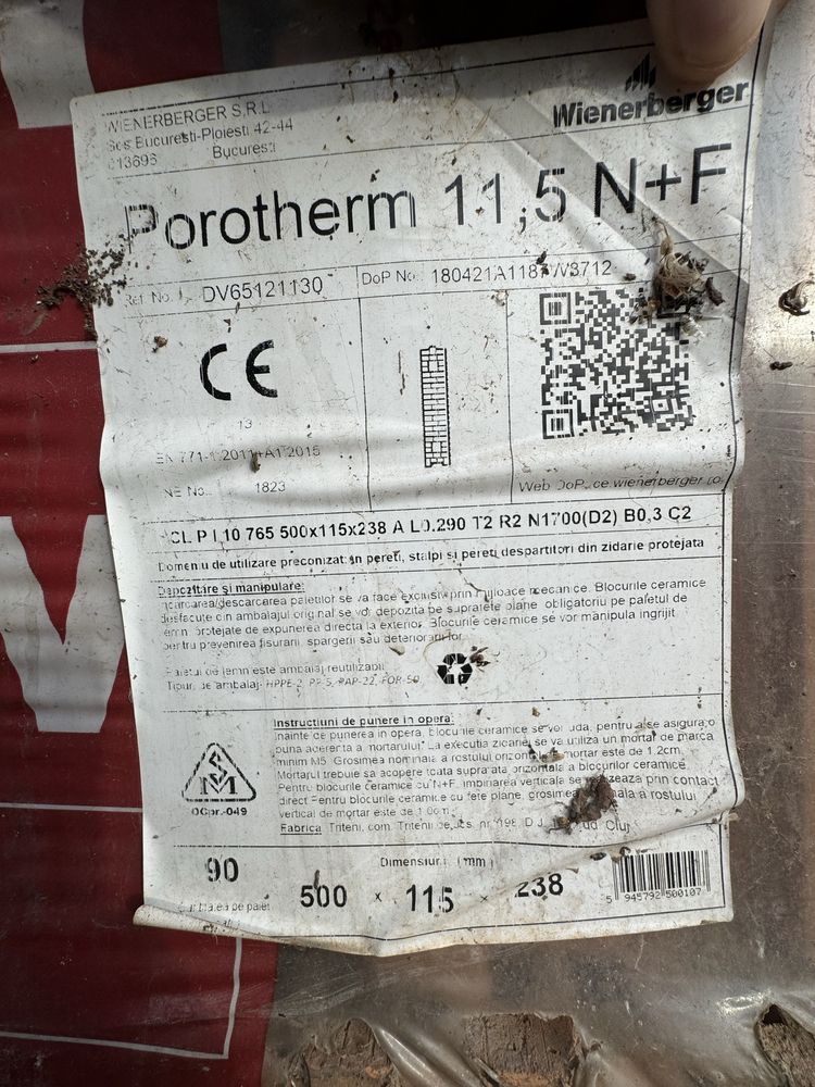 Caramida Porotherm 11,5