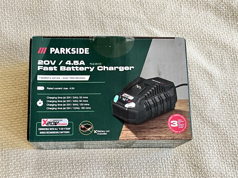 Ново зарядно Parkside X 20V, 4.5Ah