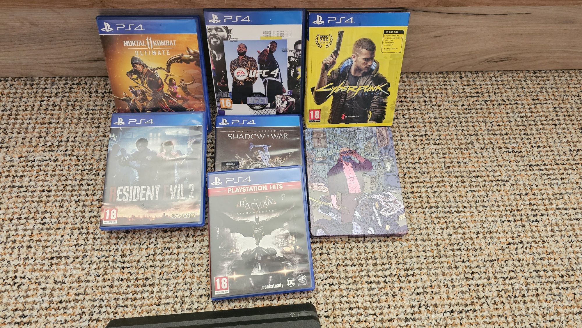 Спешно! Playstation 4 Slim 500gb + 1TB Hard drive+ 6 игри + 2 джойстик