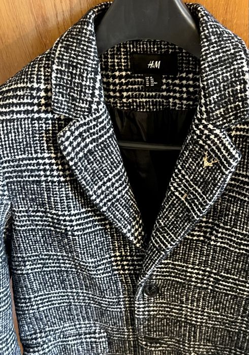 Palton barbati H&M carouri gri-negru