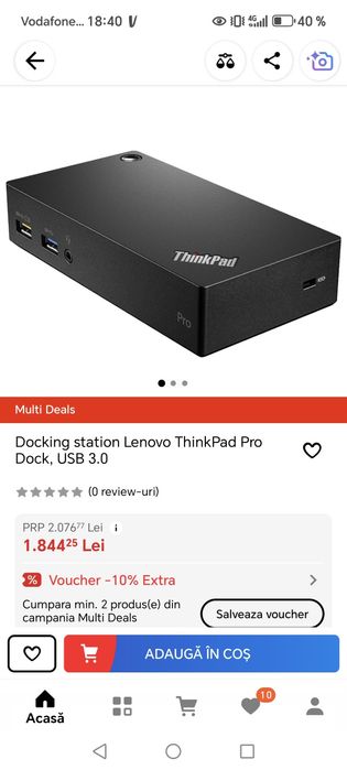 Docking station Lenovo ThikPad Pro Dock USB 3.0