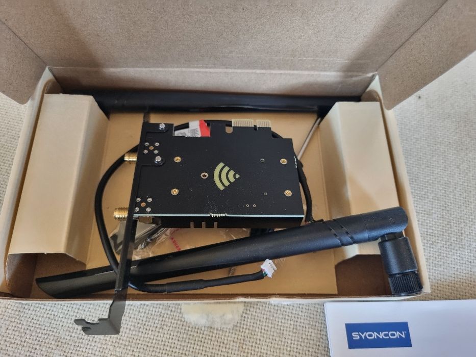 Placa de retea SYONCON WiFi, Bluetooth WiFi 6,2,4G/5G/6GHz.