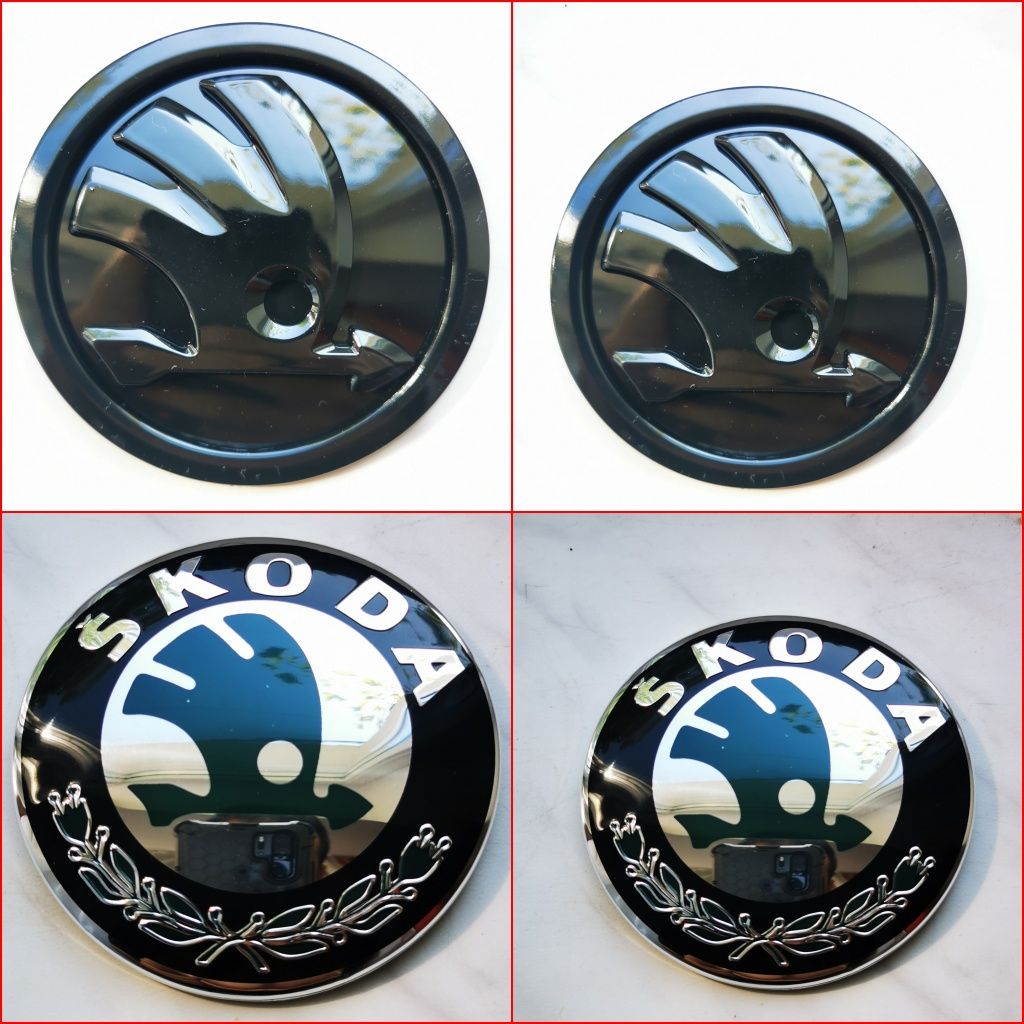 Emblema Logo Skoda Superb Octavia Rapid Scala Capota Portbagaj 8/9cm