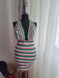 Rochie tricotata plaja +top