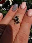 Inel 18kt cu safire si diamante