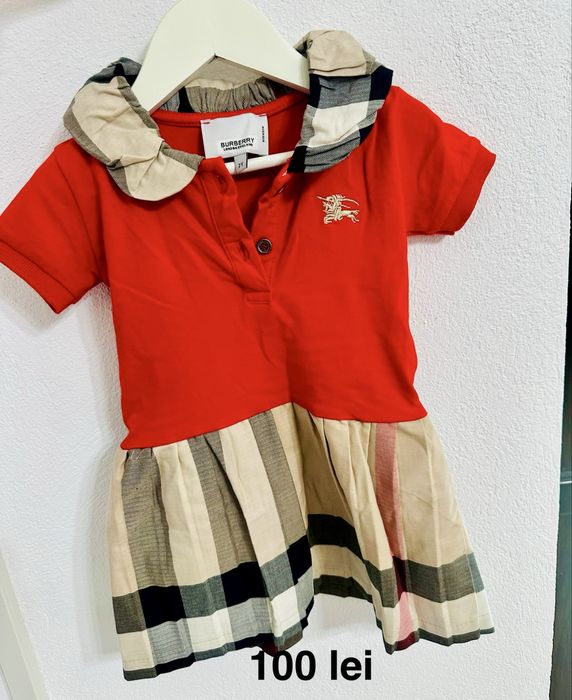 Rochie rosie BURBERRY marimea 92 ( 2 ani)
