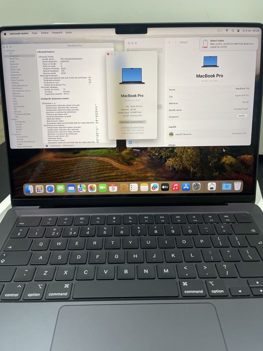 MacBook Pro(2023) M3 Pro 512GB SSD / 36GB RAM 100% Bat (13C) #33246