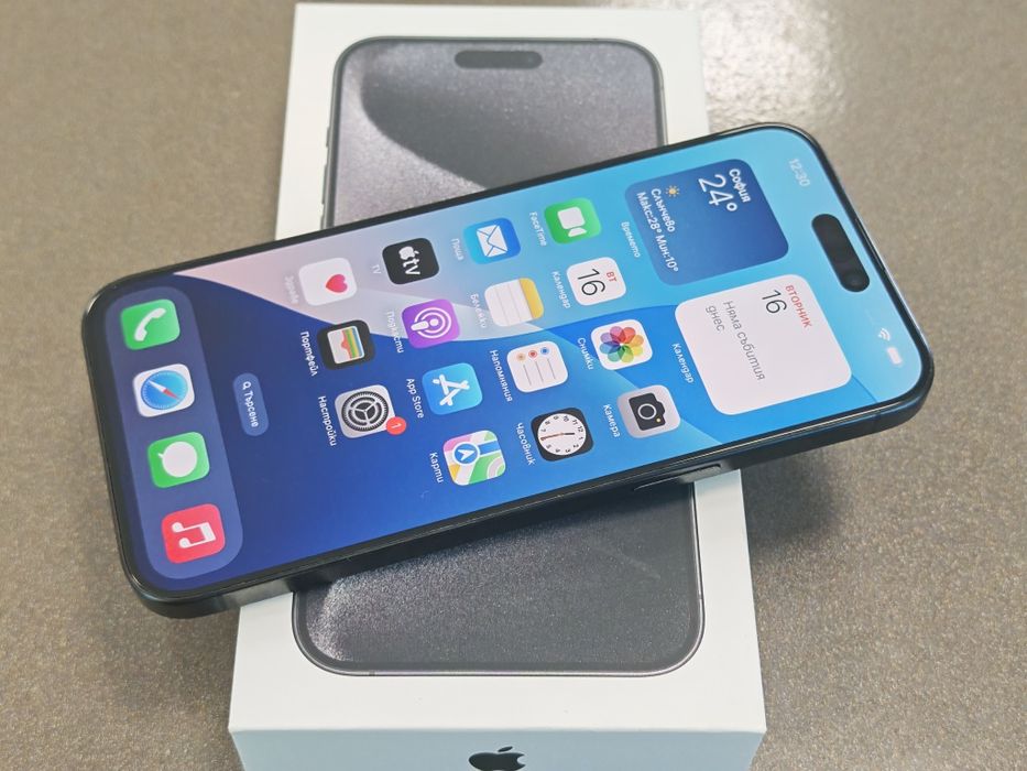 Като нов iPhone 15 Pro Max 5G 256 GB Black Гаранция