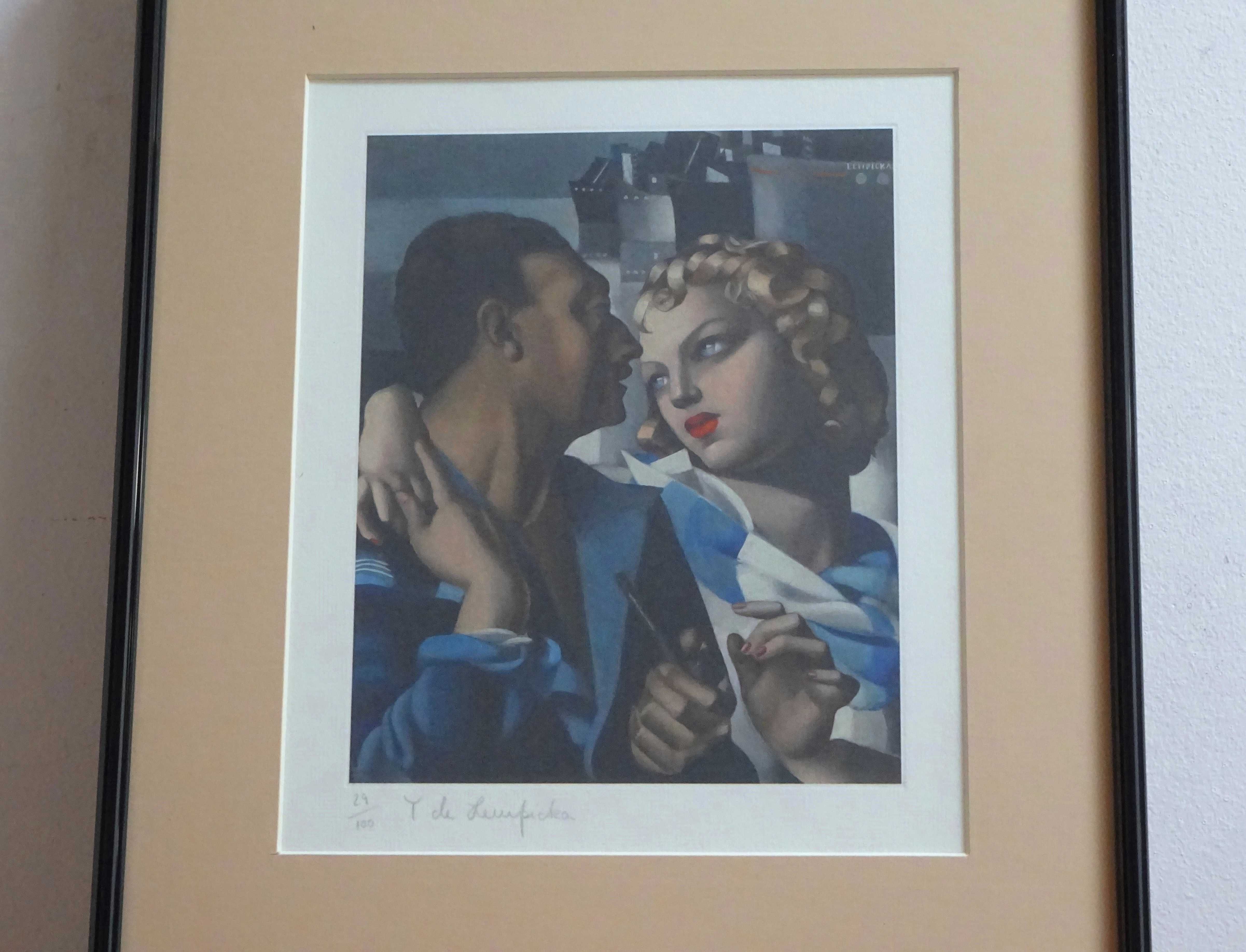 Tablou Tamara de Lempicka, ‘Idyll’ | Piesa RARA in stil Art Deco