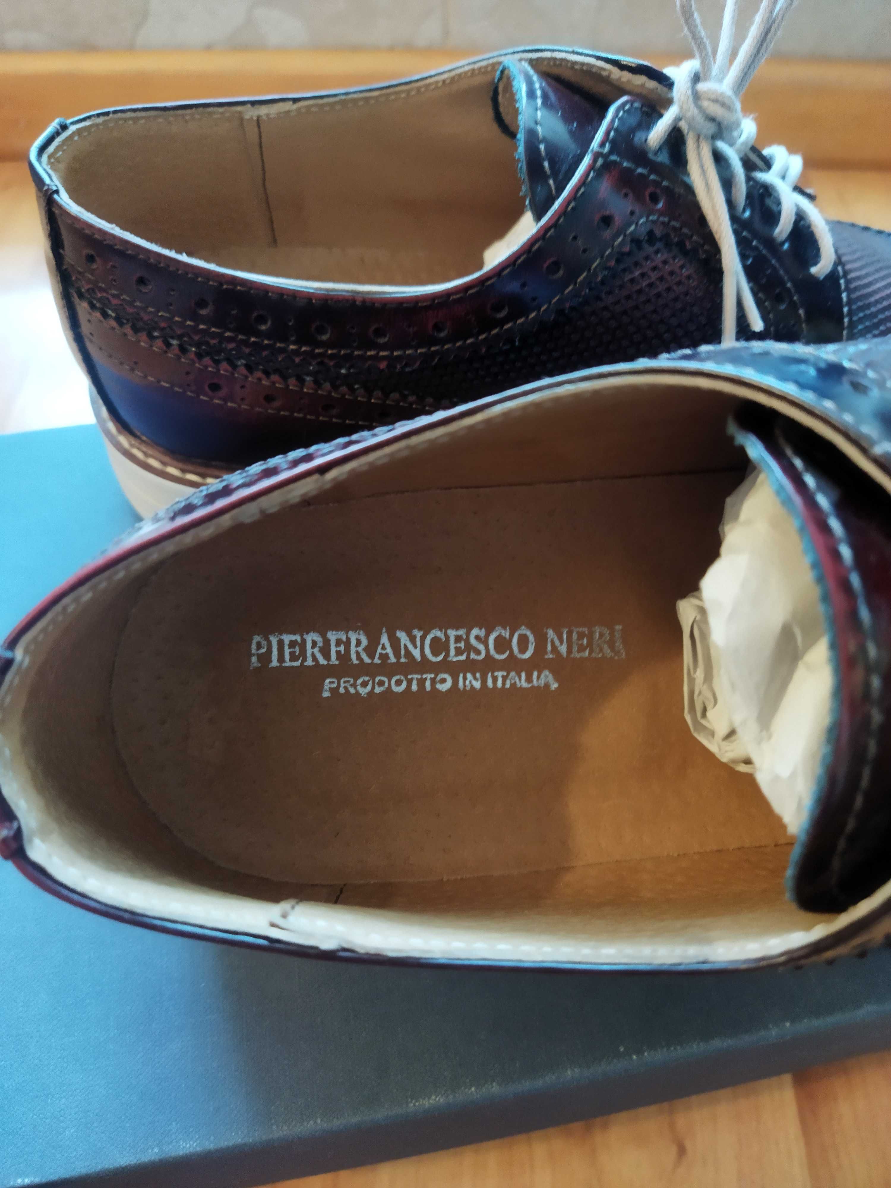 Туфли-броги Pierfrancesco Neri (Италия),оригинал,новые,р-р 42