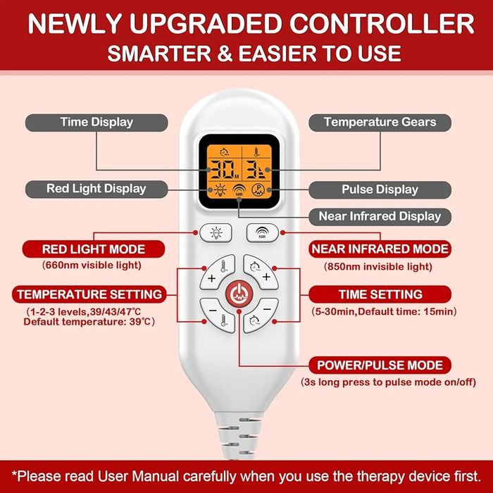 Колан за Инфрачервена и Червена Светлинна Терапия за Болки