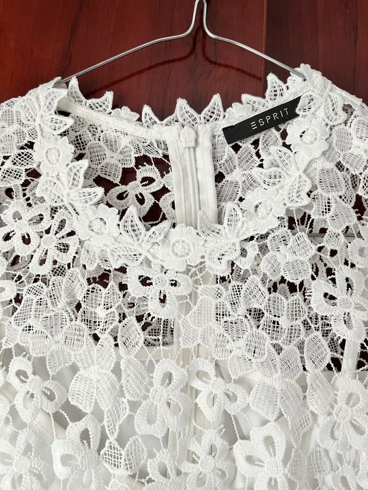 Rochie dantelă albă cununie/mireasă/ocazie