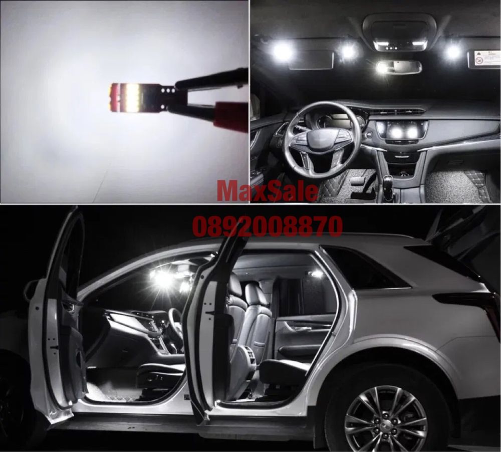 СЕТ интериорни LED крушки BMW E46 E90 E91 E60 F10 E65 E39 F01 E87