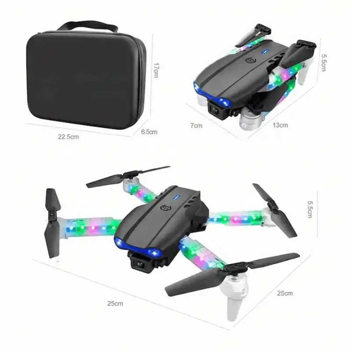 Mini Dronă  Light Edition 2 Camere HD Brate LED Colorate 100m Rază