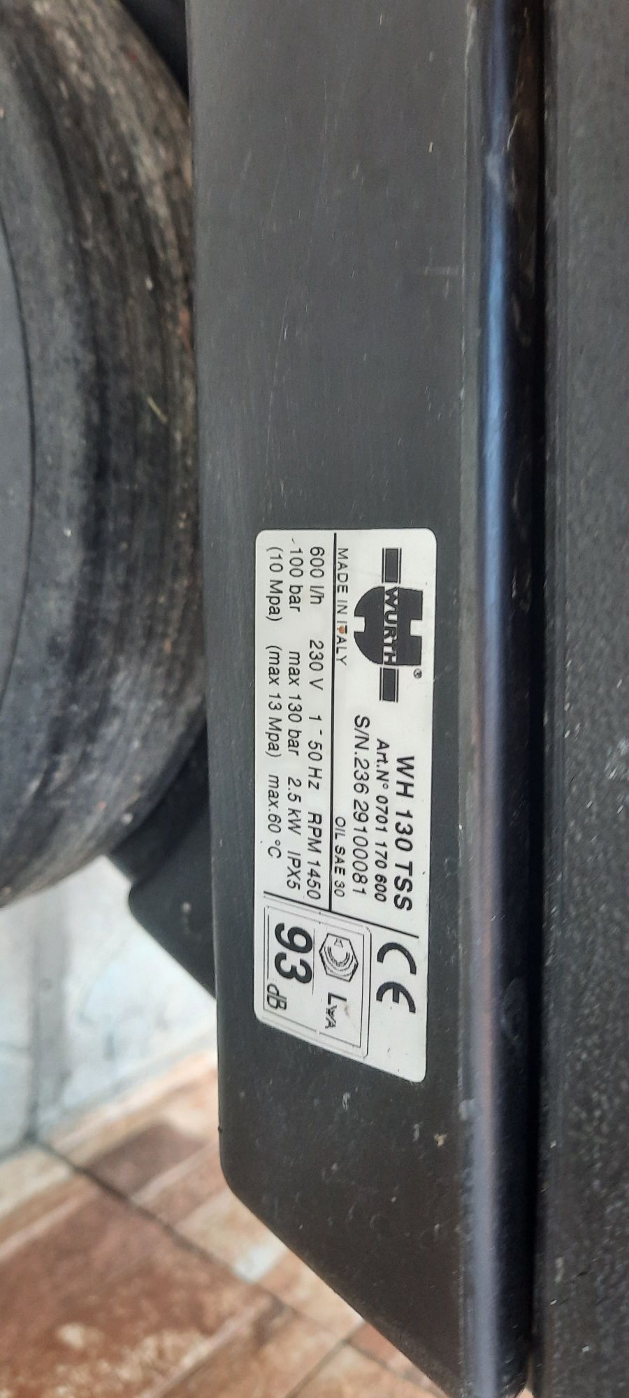 Водоструйка  Wurth 220V160bar БуталнаПомпа Керамика