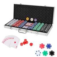 Set Poker 500 piese Servieta Poker 500 Jetoane