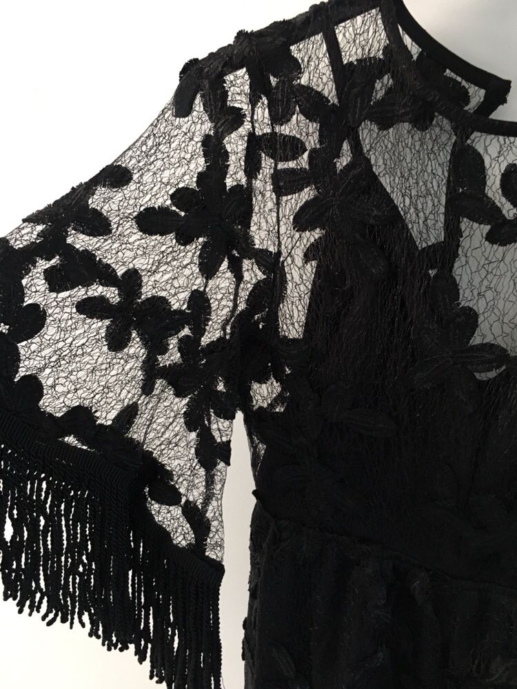 Rochie / Salopeta Neagră, dantela, măsura S