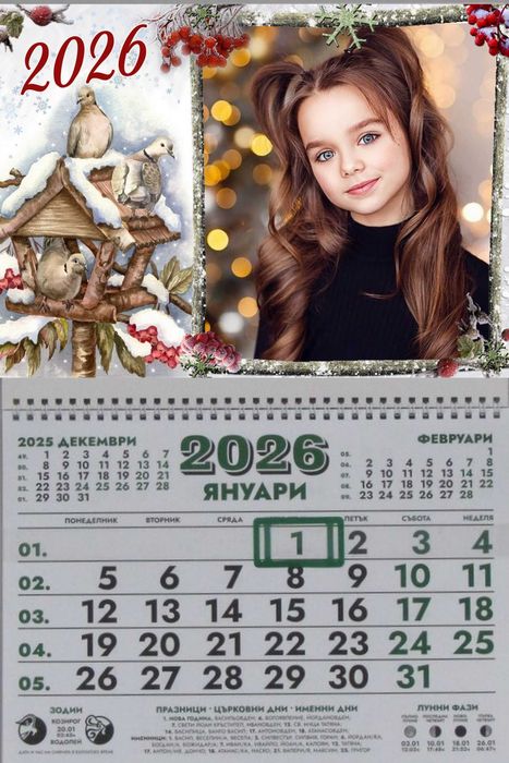 Промо пакет 5 календара за 2026+ подаръци