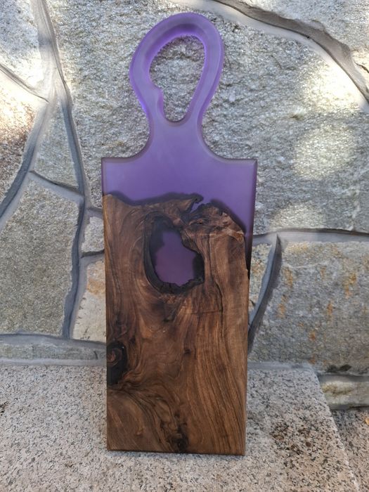 Дъска от смола и орех - Ръчна изработка - Поднос за сервиране