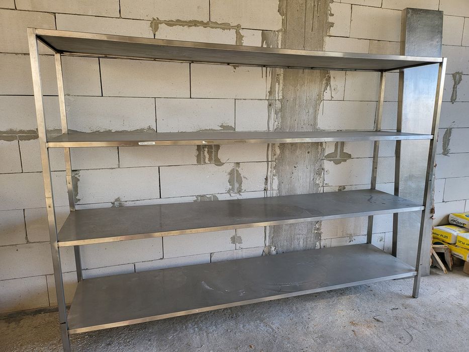 Vand raft din inox pentru bucatarie / camera frigorifica