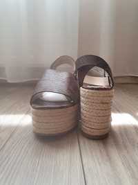 Sandale piele cu platforma,Zara, mar. 39