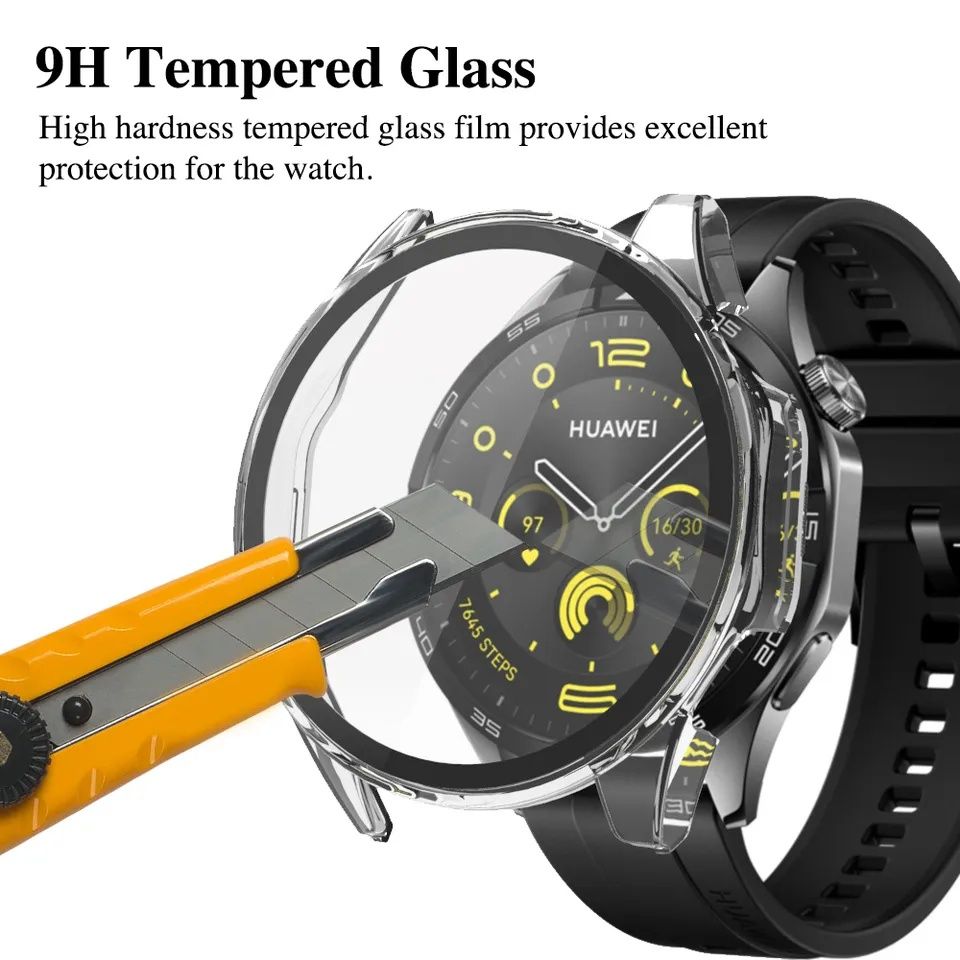 Huawei Watch GT4 / Watch 4 / Твърд удароустойчив кейс с протектор