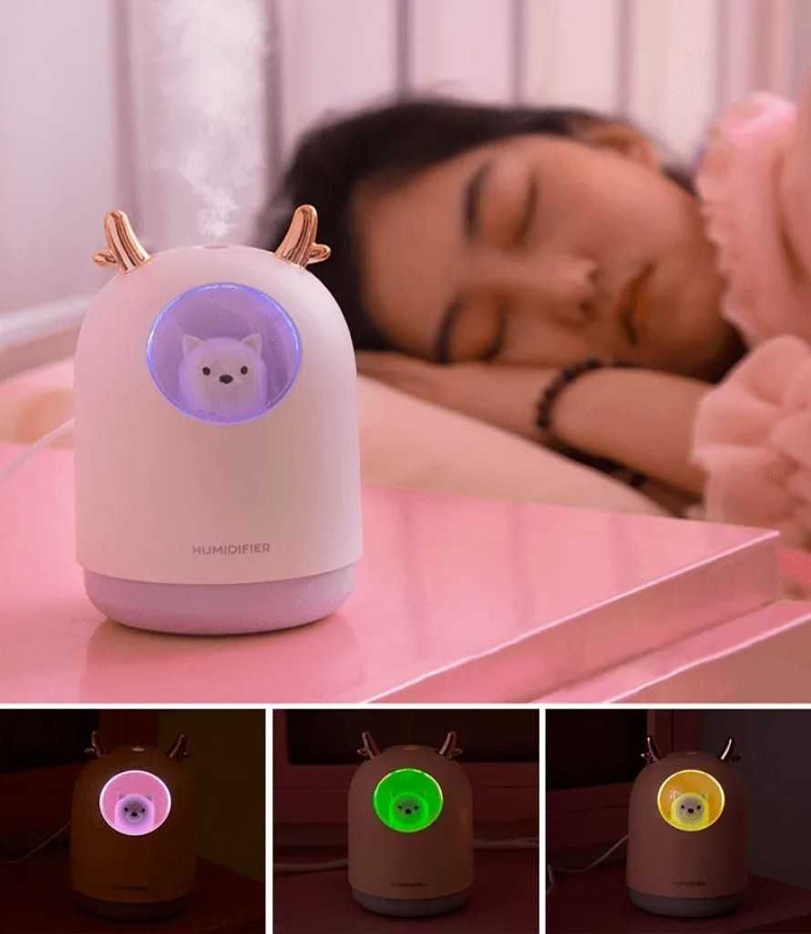 Ултразвуков Арома Дифузер Cute bear, Овлажнител на въздуха, 300ml
