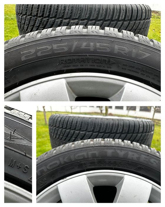 Jante + Cauciucuri 225/45/R17 M+S