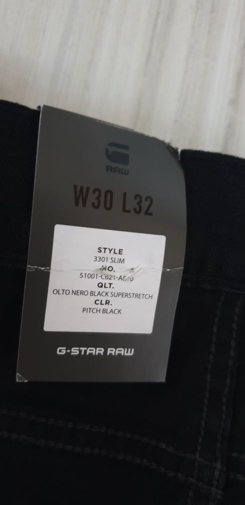 G - Star 3301 Slim Fit Mens Size 30/32 НОВО! ОРИГИНАЛ! Мъжки Дънки!