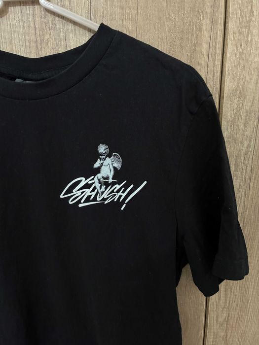 Tricou Negru Barbati H&M imprimeu " ANGEL " -EUR40- Marimea M