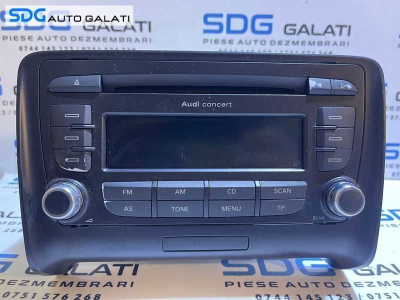 Radio CD Player Audi Concert Fara Safe Code Audi TT MK 2 8J 2006 - 2014 Cod 8J0035186J [B3815]