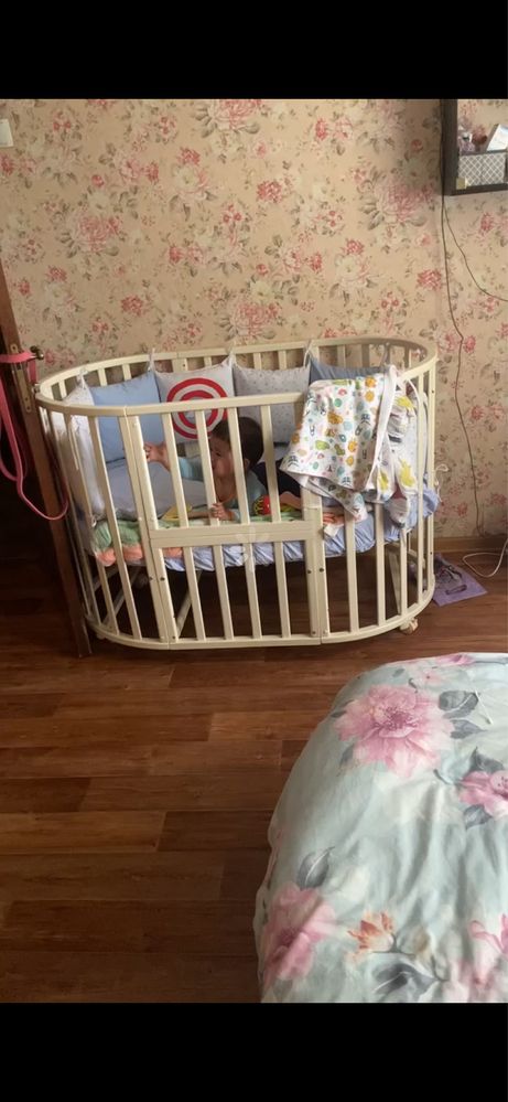 Кроватка 9в1 с ортапедическим матрасом