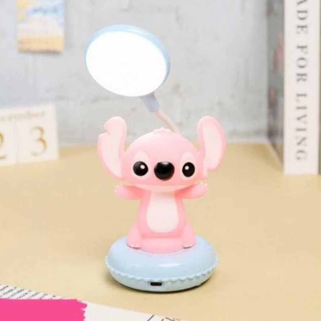 Детска Настолна LED 3D лампа Stitch & Angel
