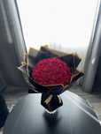 Buchet trandafiri satin
