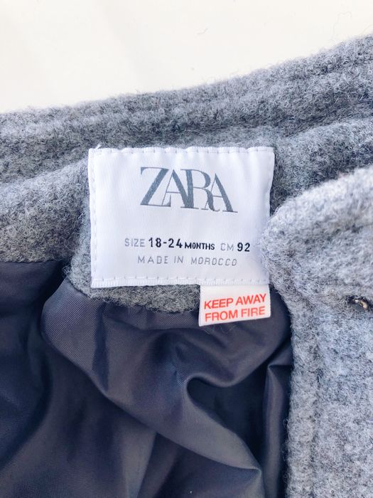 Palton din lana fetiță Zara, mărimea 92 (18–24 luni)