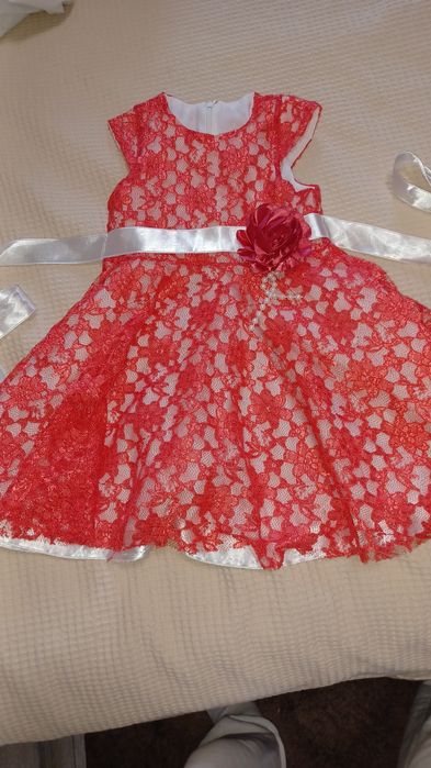 Официална детска рокля за 1г-1.5г червена