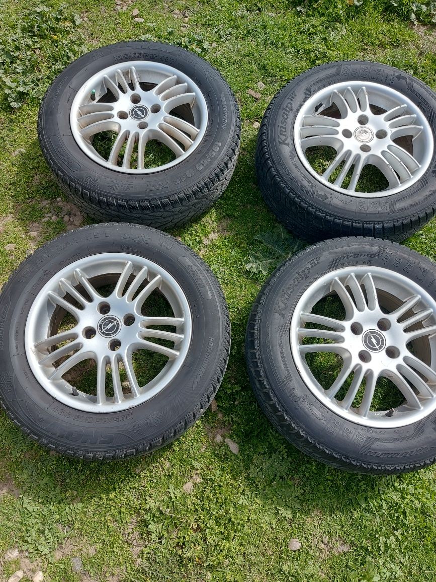 Vand jante Opel Astra g/ h 4×100 cu cauciucuri noi M/S 195/65/R15!