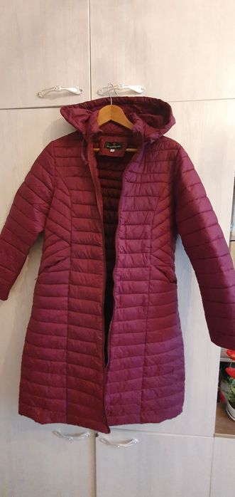 Куртка пуховик натуральный, польто  холофайдер. 46 размеры.