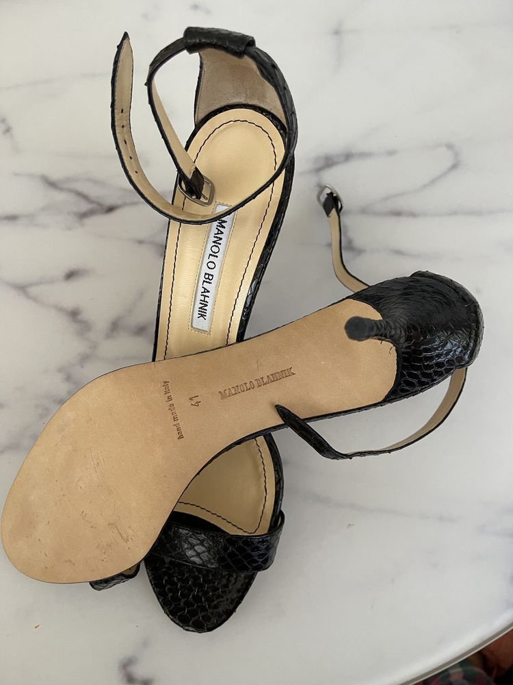 Sandale noi Manolo blahnik