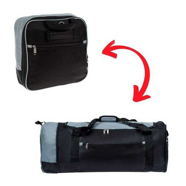 Чанта за пътуване Mercado Trade, С колелца, Сиво-Черна, 84л.