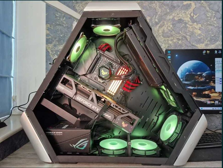Мощный Игровой блок Ryzen7 9800X3D\RTX5080\ОЗУ64гб\SSD1,5тб\HDD3тб