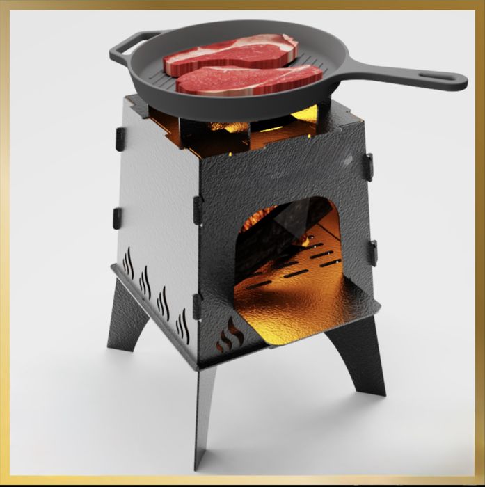 Soba multifuncțională 4-în-1 – ideală pentru gătit în aer liber!