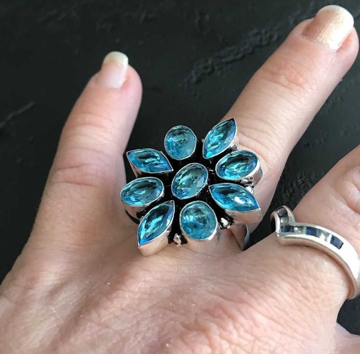 Inel Argint 925 cu Pietre Semipretioase Topaz