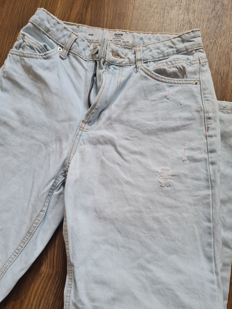 Дънки Bershka mom fit