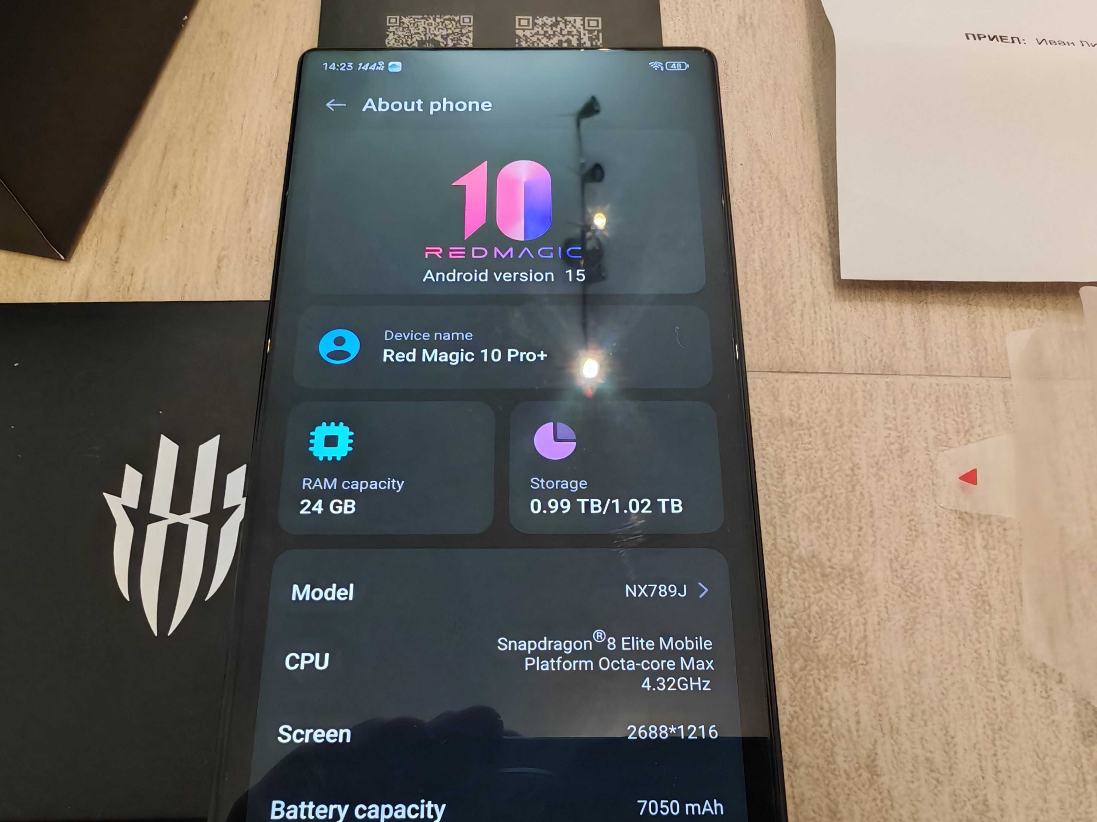 Redmagic 10 Pro + 24GB Ram, 1TB Black