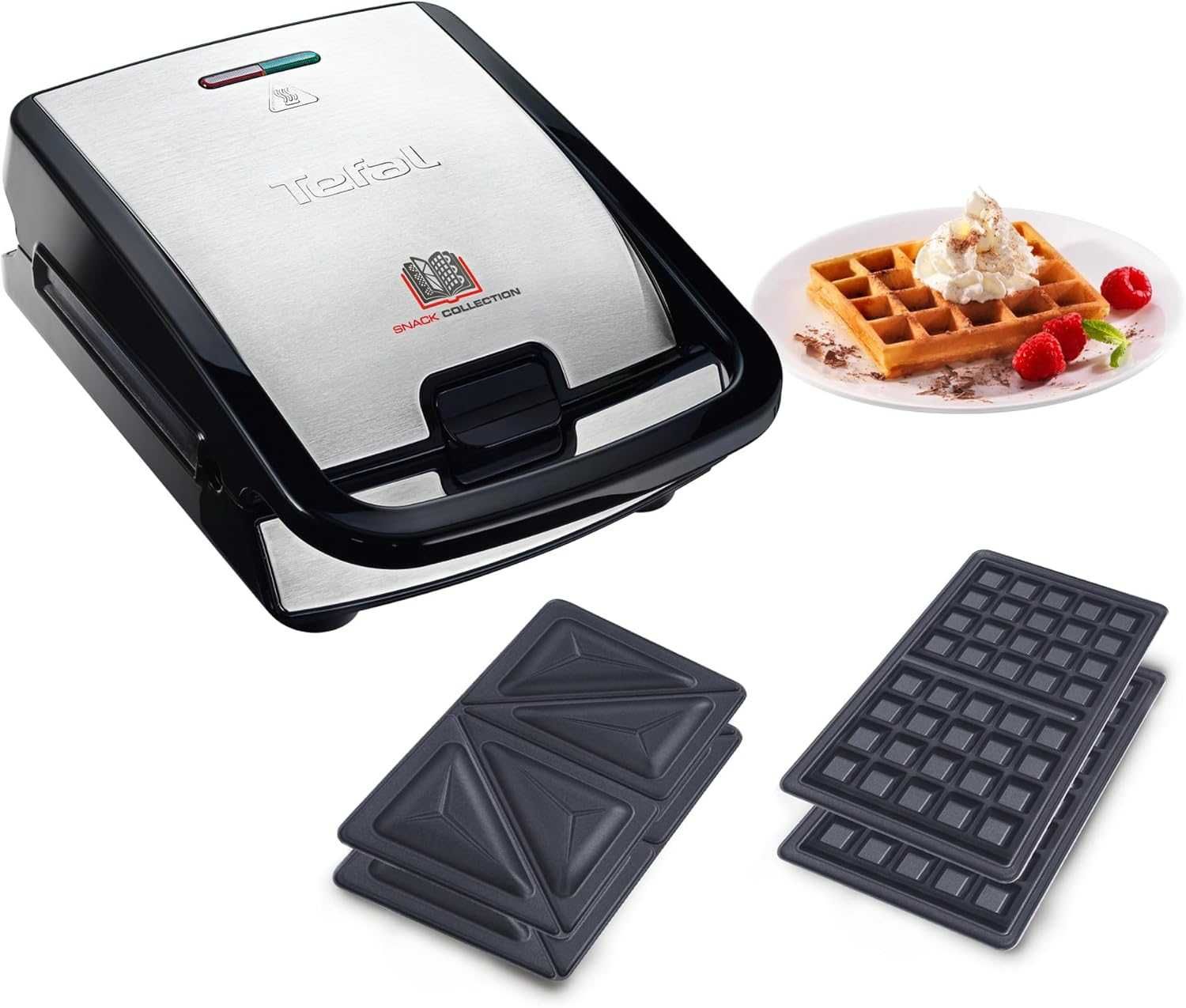 Tefal уред за гофрети и сандвичи, 2 комплекта плочи, Snack SW852D12