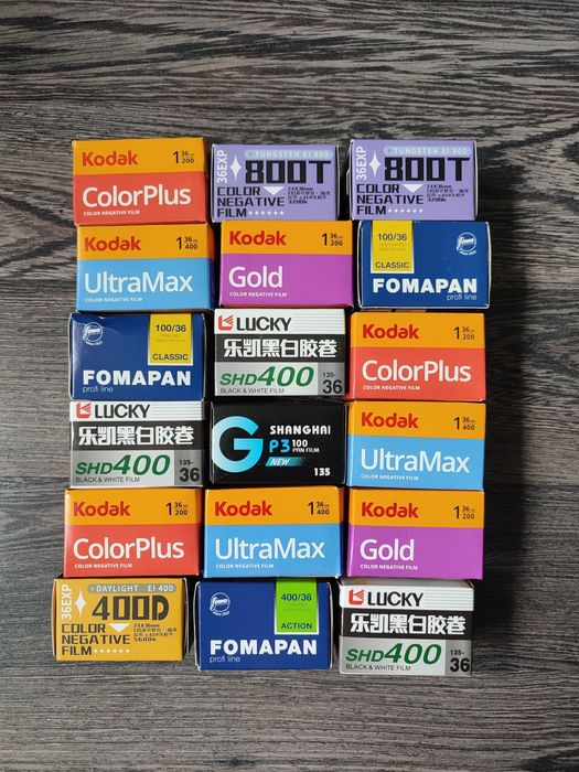 Kodak, Cinestill, ILFORD, FOMAPAN свежая фотопленка. Пленка 35мм.