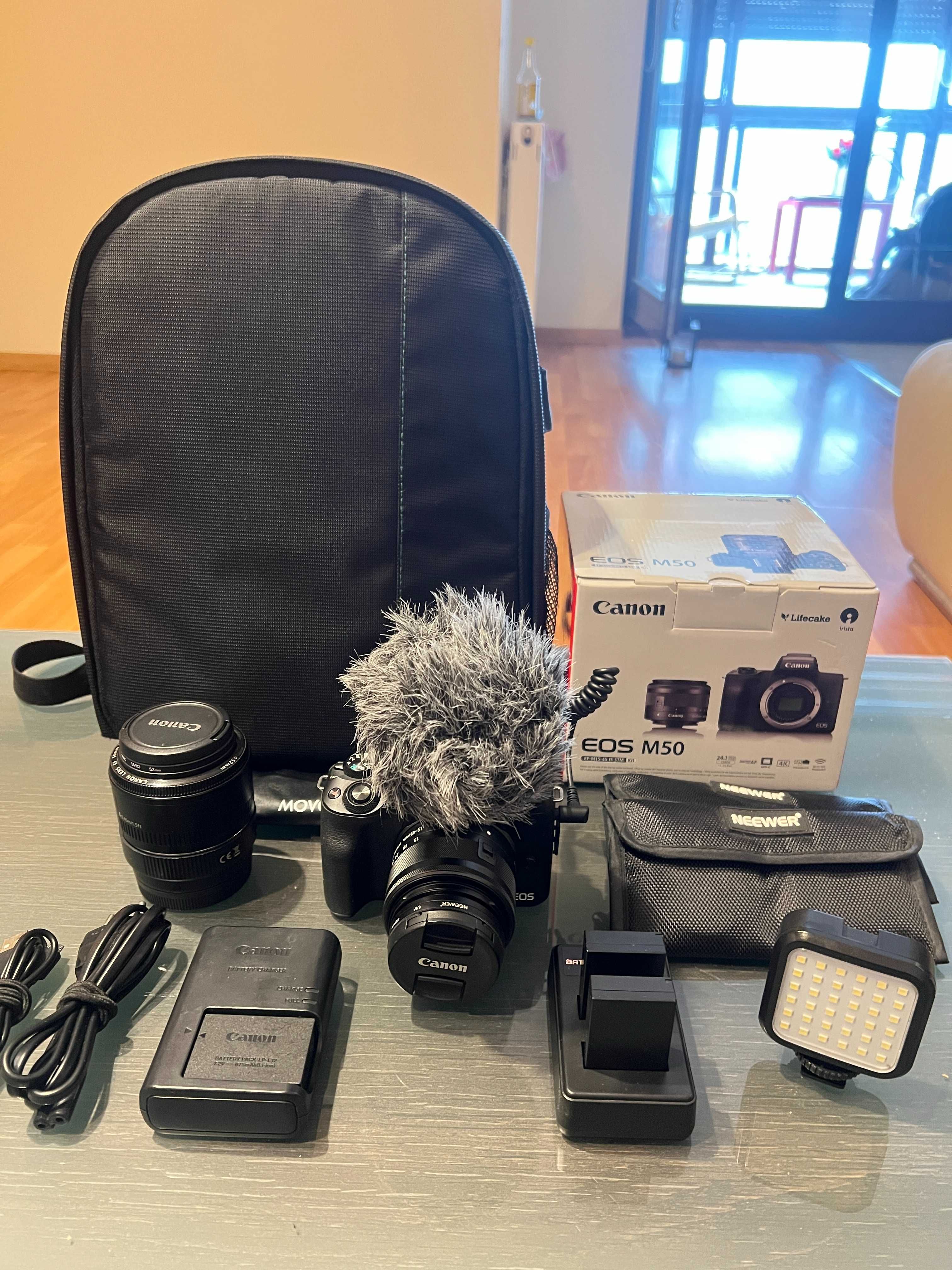 Canon Eos m50 (Pachet complet - foarte curat)